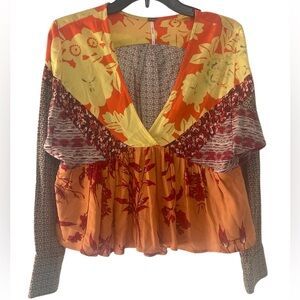 Free People fall blouse long sleeve